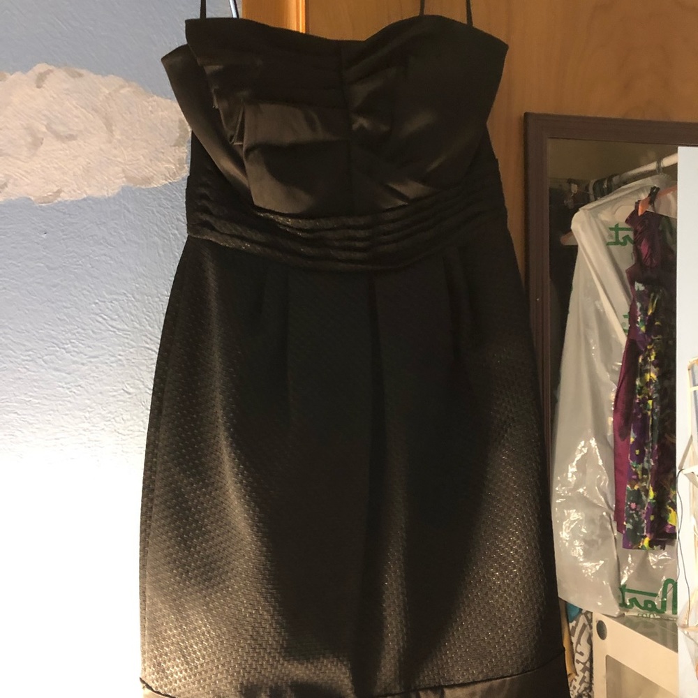 Perfect little strapless black dress
